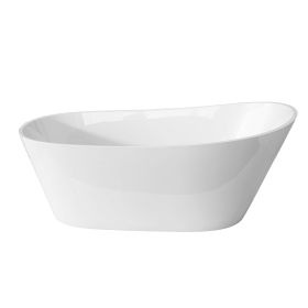 67" Acrylic Free Standing Tub - Classic Oval Shape Soaking Tub