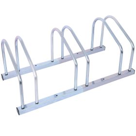 3 Bikes Floor Bike Stand, Bike Parking Rack Garage Bike Storage Stand Indoor/Outdoor 22-28" Wheel Stand, Max. Tire Width 2.15",galvanization