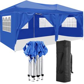 10'x20' Folding Canopy with 6 Removable Sidewalls Outdoor Event Shelter UPF 50+ Gazebo Portable Tents for Parties Beach Camping Wedding EZ Pop Up Cano