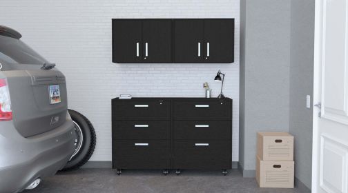 Kaitlyn Black 4 Piece Garage Set