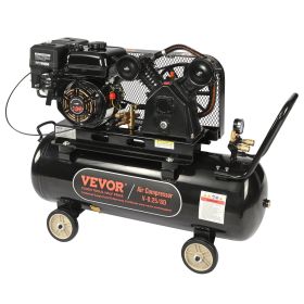 7HP Gas Powered Air Compressor, 21 Gallon Horizontal Air Compressor Tank