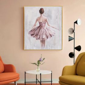 Hand Oil Pianting Ballerina fine art Dancer Handmade oil painting on Canvas female Ballet Artist Wall Art Living Room Bedroom Home Decor (Style: 05, size: 90X120cm)