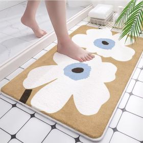 Absorbent Bathroom Bath Mat Quick Drying Coral Fleece Bathroom Rug Non-slip Entrance Doormat Floor Mats Carpet Pad Home Decor (Color: coral fleece H, Specification: 60x90cm)