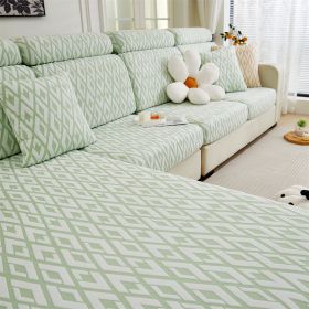 1 Pc Jacquard Sofa Cover Anti Slip Guifei Four Season Universal Sofa Hat Elastic All Inclusive Universal Cushion Cover (Color: Green, size: Sofa back cover)