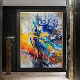 Handmade Oil Painting On Canvas Wall Art Decoration Modern Abstract Living Room Hallway Bedroom Luxurious Decorative Painting (Style: 01, size: 90X120cm)