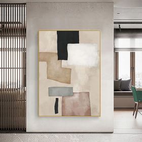 Oil Painting Handmade Hand Painted Wall Art Modern Abstract Simple Geometric Living Room Hallway Bedroom Luxurious Decorative Painting (Style: 01, size: 90X120cm)